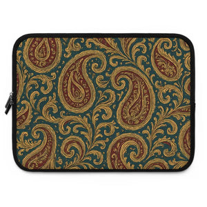 Designer Paisley Laptop Sleeve - Stylish Protection - Dipaliz - Black / 15’’ - Bags