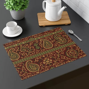 Elegant Paisley Placemat - Vintage Charm Dining Table - Dipaliz - 18’’ × 14’’ - Placemats