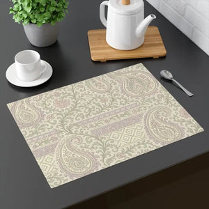 Elegant Paisley Placemats - one Sided Print Design - Dipaliz - 18’’ × 14’’