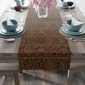 Paisley Table Runner – Festive Dining Cotton Twill - Dipaliz - Runners