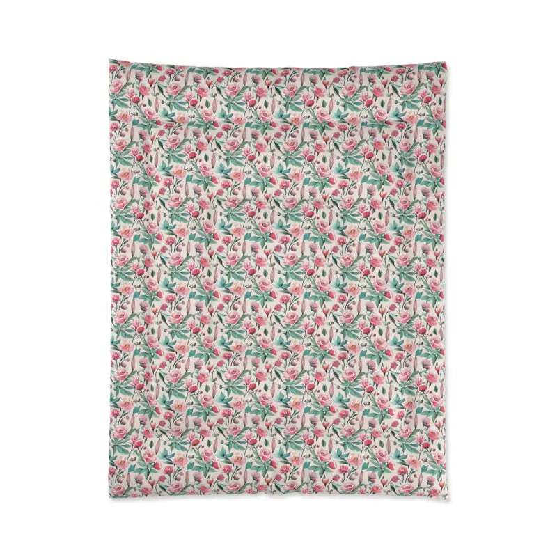 Blissful Snooze: Elegant Flowers Pattern Comforter - Home Decor