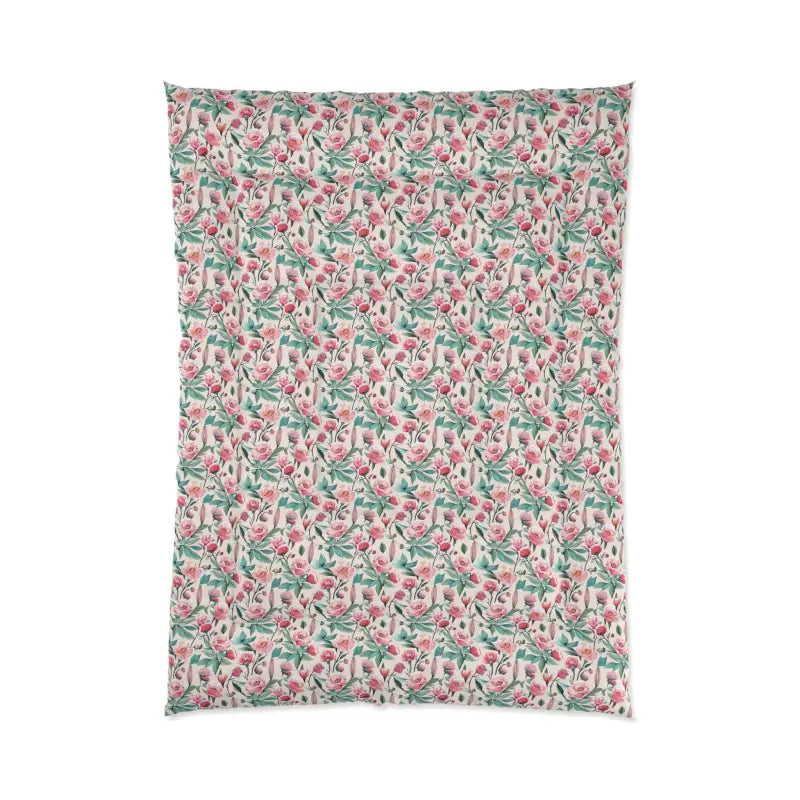 Blissful Snooze: Elegant Flowers Pattern Comforter - Home Decor