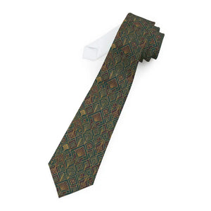Elegant Patterned Necktie - Soft Satin Design - Dipaliz - one Size - Neckties