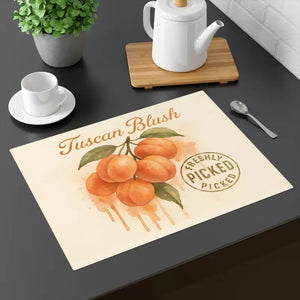 Tuscan Blush Placemat - Vibrant Kitchen Decor Design - Dipaliz - 18’’ × 14’’ - Placemats