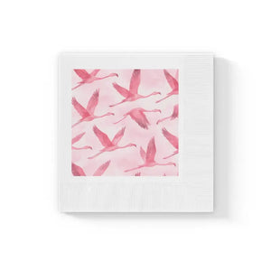 Pink Flamingo Napkins Elegant Bridal Shower Decor - Dipaliz - 6.5’’ x / White / 100 Pcs - Paper