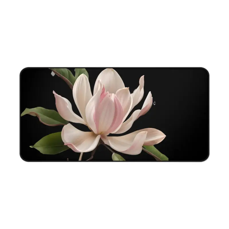 Elevate your Space with the Elegant Pink Magnolia Desk Mat - Home Decor