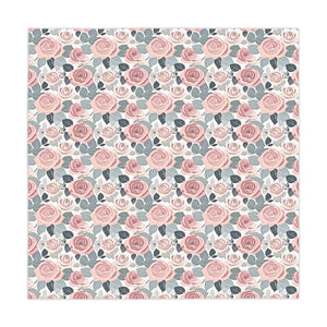 Elegant Pink Rose Tablecloth Stylish One-sided Print - Dipaliz - one Size / White - Tablecloths