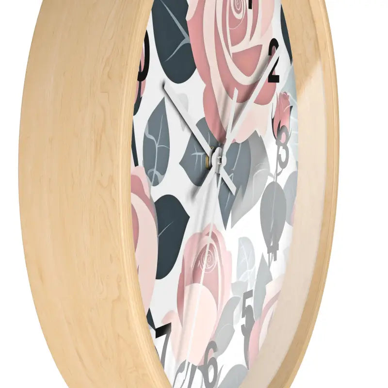 Timeless Elegance: Pink Roses Wall Clock for your Home - Decor