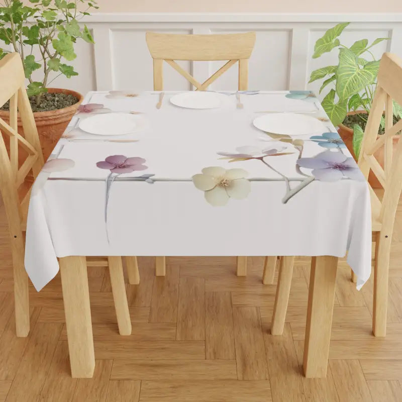 Dainty Flowers Pink Tablecloth - Add Elegance to Every Meal - one Size / White Home Decor