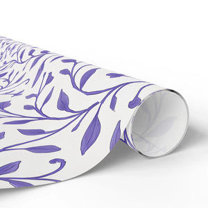 Purple Floral Wrapping Paper – Elegant Bloom - Dipaliz