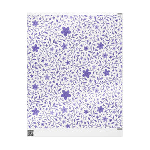 Purple Floral Wrapping Paper – Elegant Bloom - Dipaliz