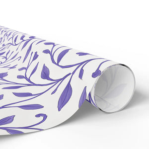 Purple Floral Wrapping Paper – Elegant Bloom - Dipaliz