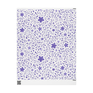 Purple Floral Wrapping Paper – Elegant Bloom - Dipaliz