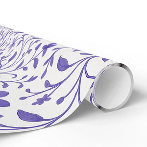 Purple Floral Wrapping Paper – Elegant Bloom - Dipaliz