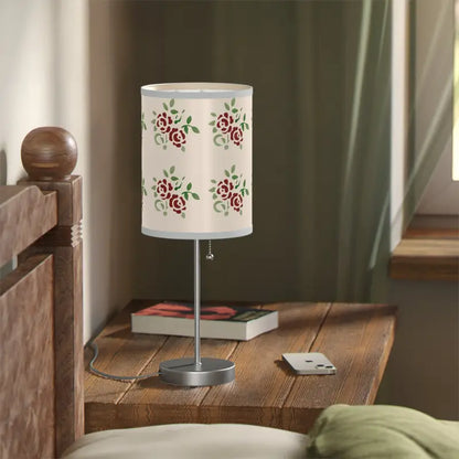 Brighten Up your Space with a Cozy Roses Pattern Lamp! - Home Decor