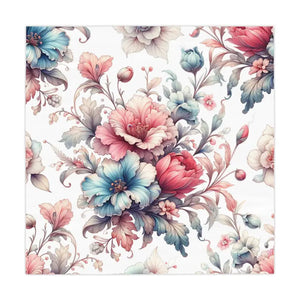 Watercolor Flowers Intricately Designed Tablecloth - Dipaliz - one Size / White - Tablecloths