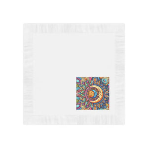 White Coined Paper Napkins - Moon Mandala Design - Dipaliz