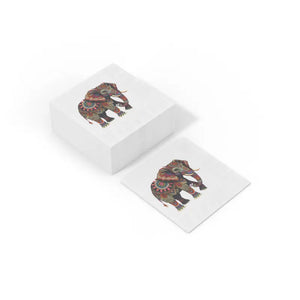 White Coined Napkins - Elegant Modern Style - Dipaliz - 6.5’’ x / 50 Pcs - Paper