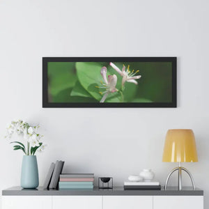 Framed Horizontal Poster White Flowers Modern Decor Art - Dipaliz - Posters Prints & Visual Artwork