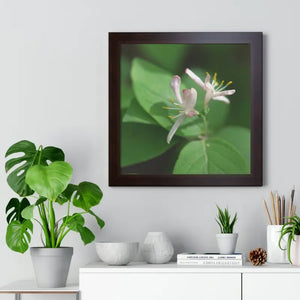 Framed Horizontal Poster White Flowers Modern Decor Art - Dipaliz - Posters Prints & Visual Artwork