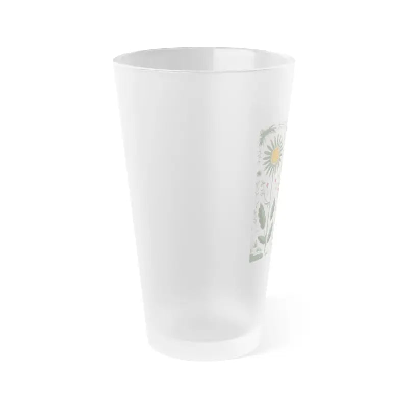 Whimsical Butterflies & Wildflowers Frosted Pint Glass - 16oz / Mug