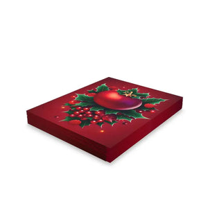 Merry Christmas Greeting Cards with Matching White Envelopes - Dipaliz - & Note