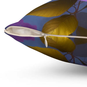 Pink Roses Flower Spun Polyester Square Pillow - Elegant Decor - Dipaliz - Throw Pillows