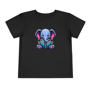 Short Sleeve Tee Elephant Reading a Book Design by Dipaliz - Baby & Toddler Clothing