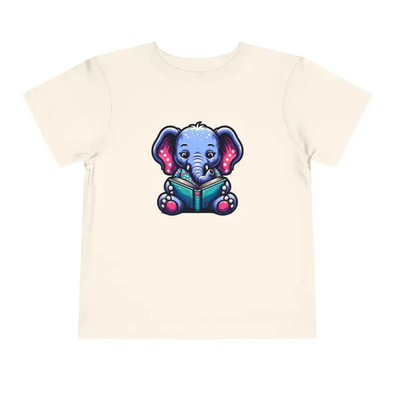 Charming Elephant Bookworm Short Sleeve Tee for Toddlers - Kids Clothes