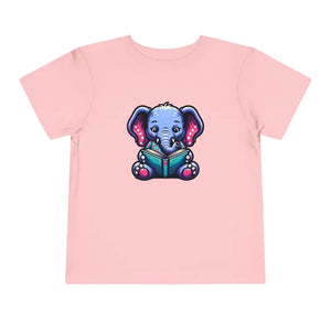 Short Sleeve Tee Elephant Reading a Book Design by Dipaliz - Baby & Toddler Clothing