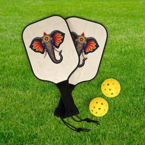 Elephant Design Pickleball Paddle Set - Fun Court Domination - Dipaliz - 7.5’’ × 15.5’’
