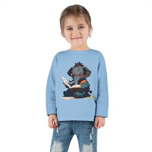 Toddler Long Sleeve Tee Elephant Fun Adventure - Dipaliz - Light Blue / 2t - Baby & Clothing