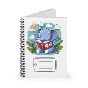 Ruled Line Notebook - Elephant Reading Design - Dipaliz - one Size - Notebooks & Notepads