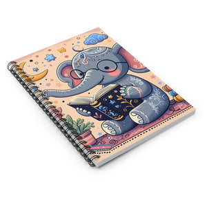 Quirky Elephant Spiral Notebook - 118-page Journal - Dipaliz - Journals
