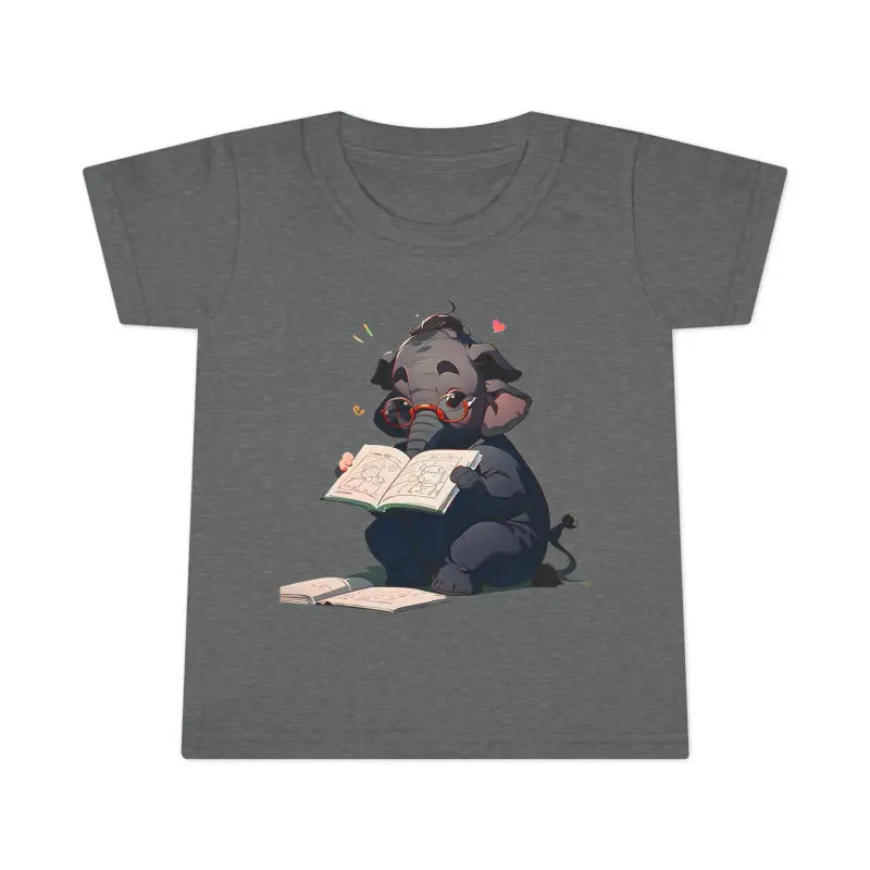 Trunk-tastic Toddler T-shirt: Unleash Elephant Reading Fun! - Kids Clothes