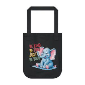 Elephant Canvas Tote with Motivational Message - Dipaliz - one Size / Black - Handbags