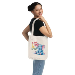 Elephant Canvas Tote with Motivational Message - Dipaliz - Handbags