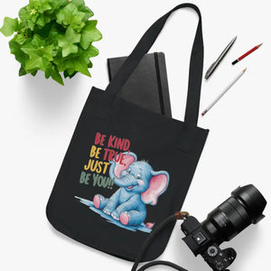 Elephant Canvas Tote with Motivational Message - Dipaliz - Handbags