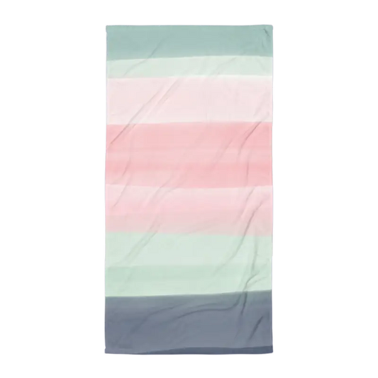 Elevate your Style with our Abstract Pink & Green Beach Towel - Towels