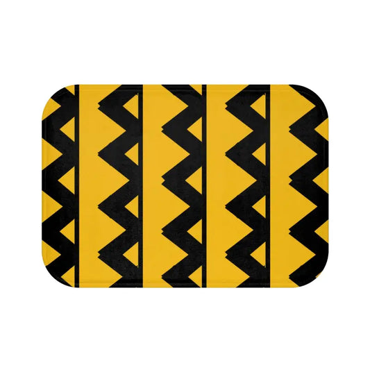Zigzag Yellow Bath Mat: Cozy Oasis For Your Bathroom! - Home Decor