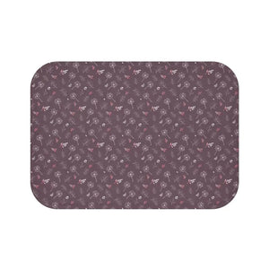 Mauve Bath Mat - Dandelion Design Elevates Daily Routine - Dipaliz - Mats & Rugs