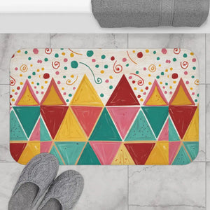 Microfiber Bath Mat - Triangular Pattern Luxury - Dipaliz - 34’’ × 21’’ - Mats & Rugs