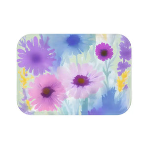 Bath Mat Pastel Flowers Modern Bathroom Decor - Dipaliz - Mats & Rugs