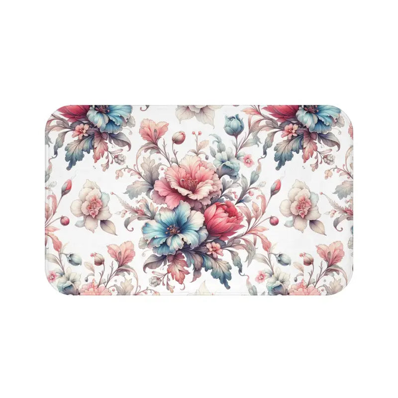 Luxurious Floral Bath Mat: Soft Absorbent - Home Decor