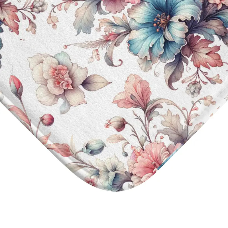 Luxurious Floral Bath Mat: Soft Absorbent - Home Decor