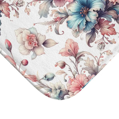 Luxurious Floral Bath Mat: Soft Absorbent - Home Decor