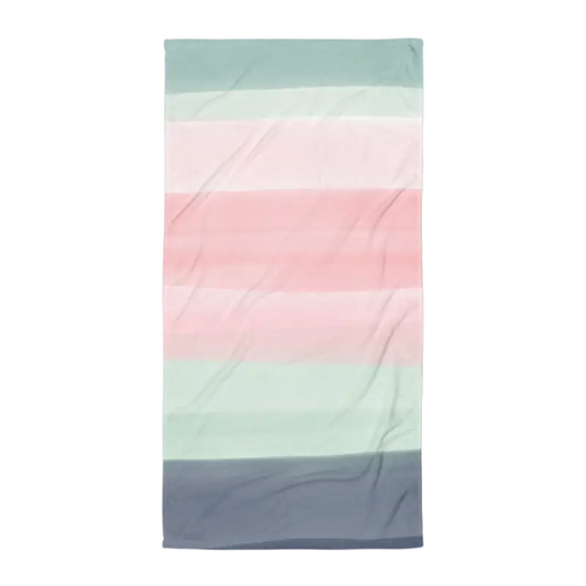 Elevate Your Bathroom With Luxe Abstract Pink & Green Towel!