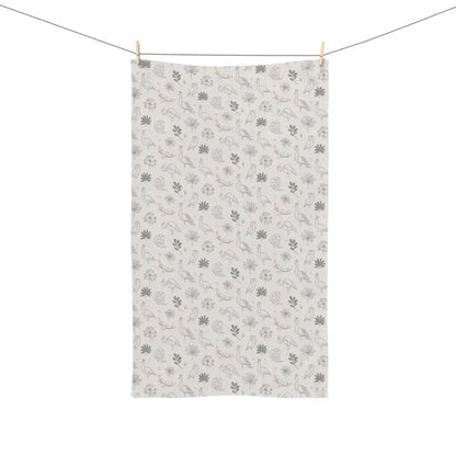 Chic Cotton Hand Towel: Elevate your Bathroom Style - White Base / 28’’ × 16’’ Home Decor