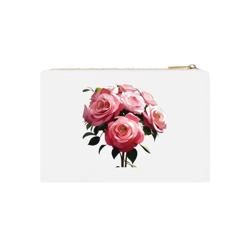 Chic Floral Cosmetic Bag: Style & Function On-the-go - White / one Size Bags