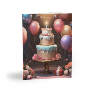 Birthday Greeting Cards with Matching White Envelopes - Dipaliz - 16 Pcs / Matte / 4.25” x 5.5” - & Note
